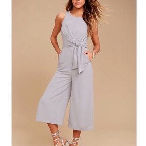 Grey Midi Jumpsuit